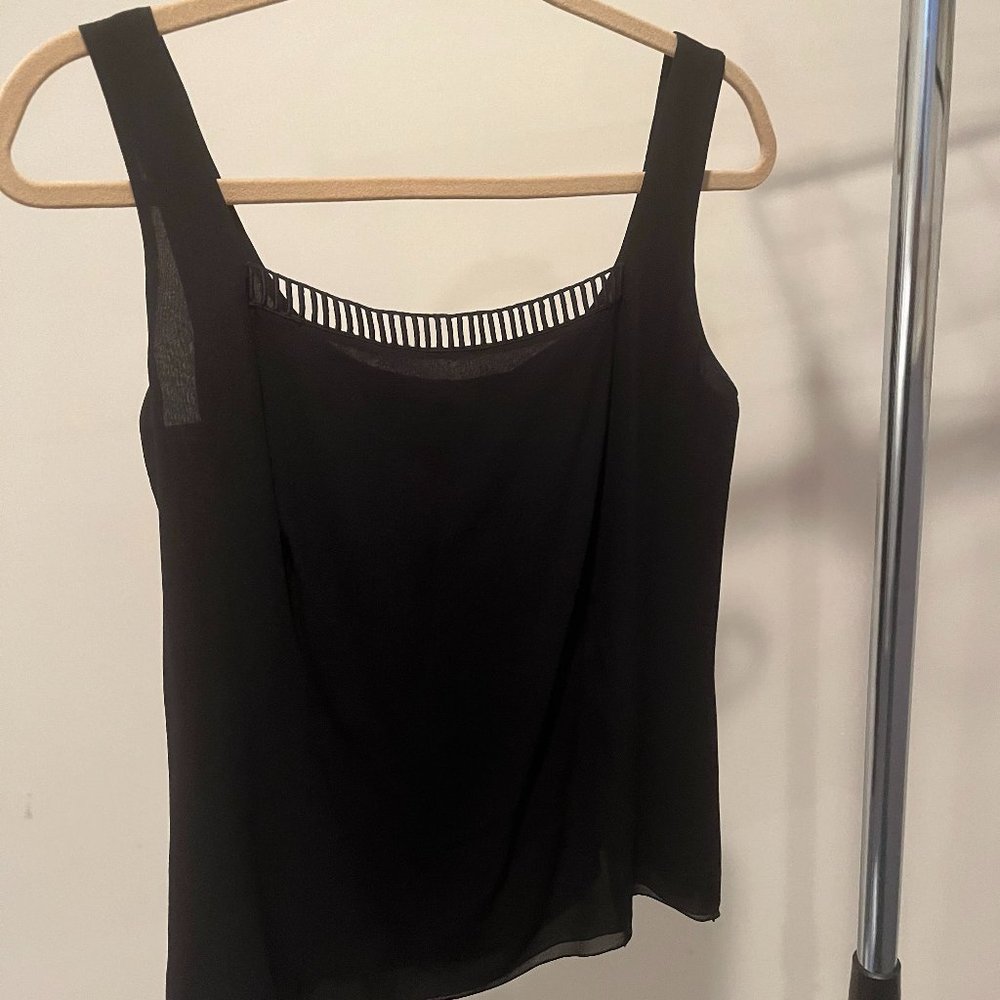 Akris Black Silk Tank Top - Size 10